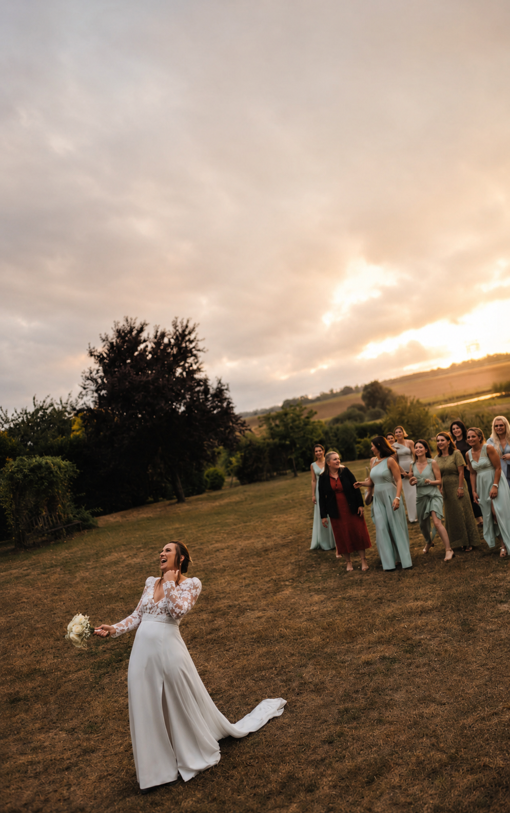 Lancer de bouquets mariage
