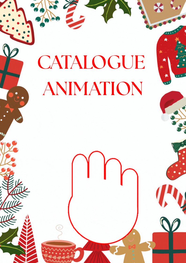 Red simple christmas border a4
